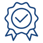 icon of badge with check mark